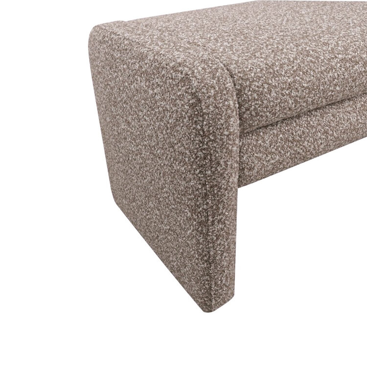 Eetkamerbank Neil bouclé bruin 100 cm