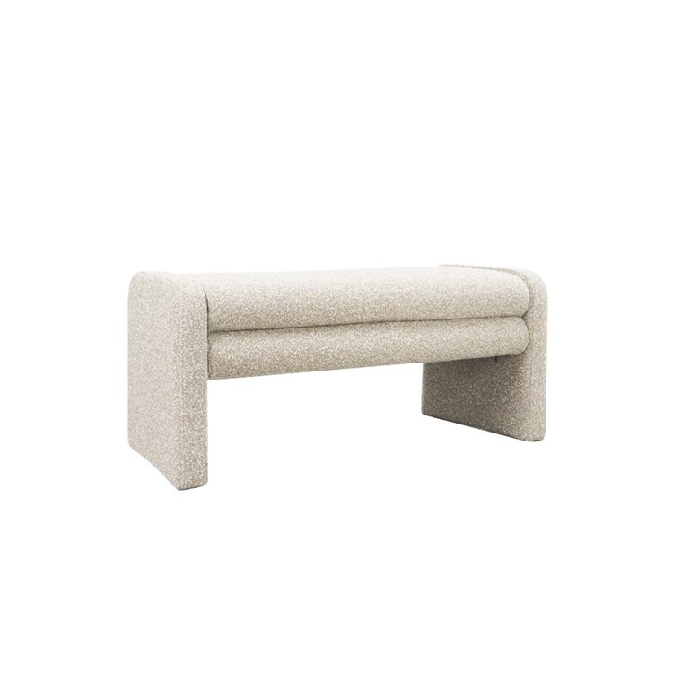 Eetkamerbank Neil bouclé taupe 100 cm