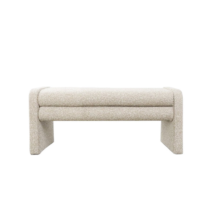 Eetkamerbank Neil bouclé taupe 100 cm