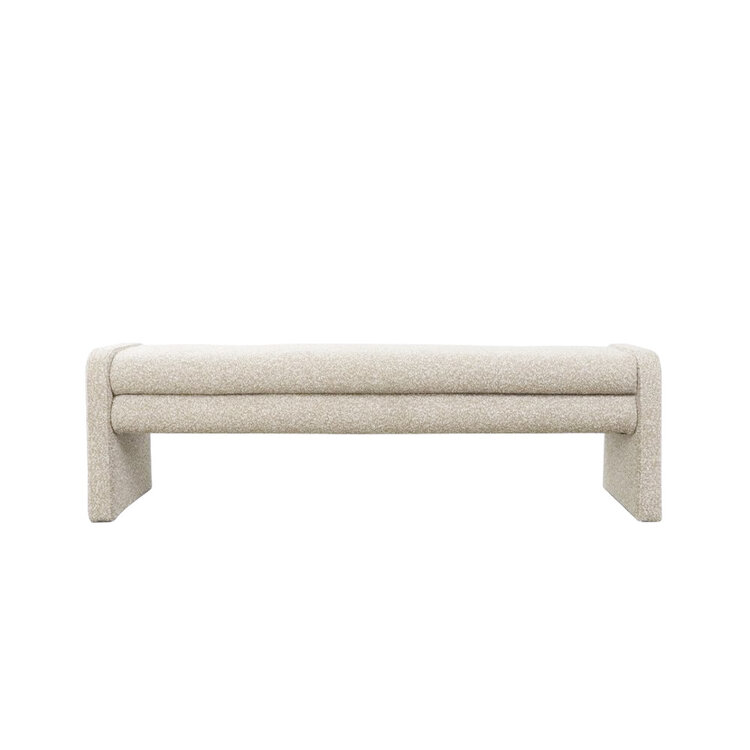 Eetkamerbank Neil bouclé taupe 160 cm