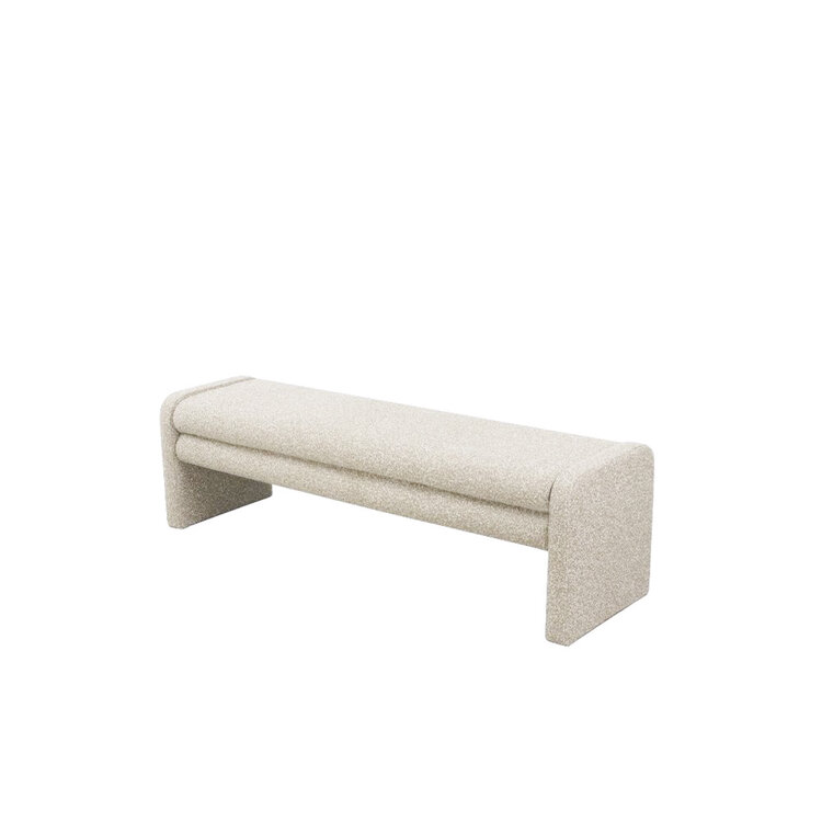 Eetkamerbank Neil bouclé taupe 160 cm