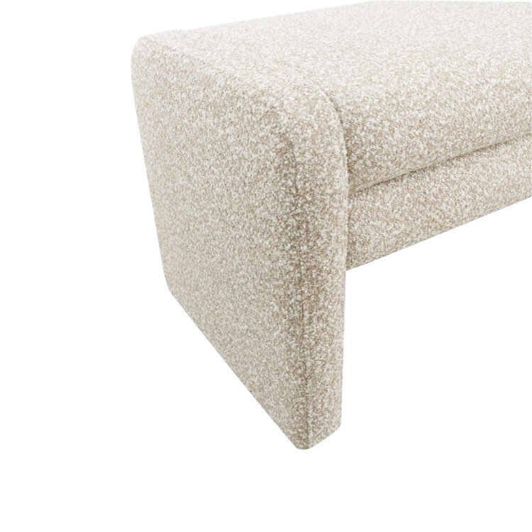 Eetkamerbank Neil bouclé taupe 160 cm