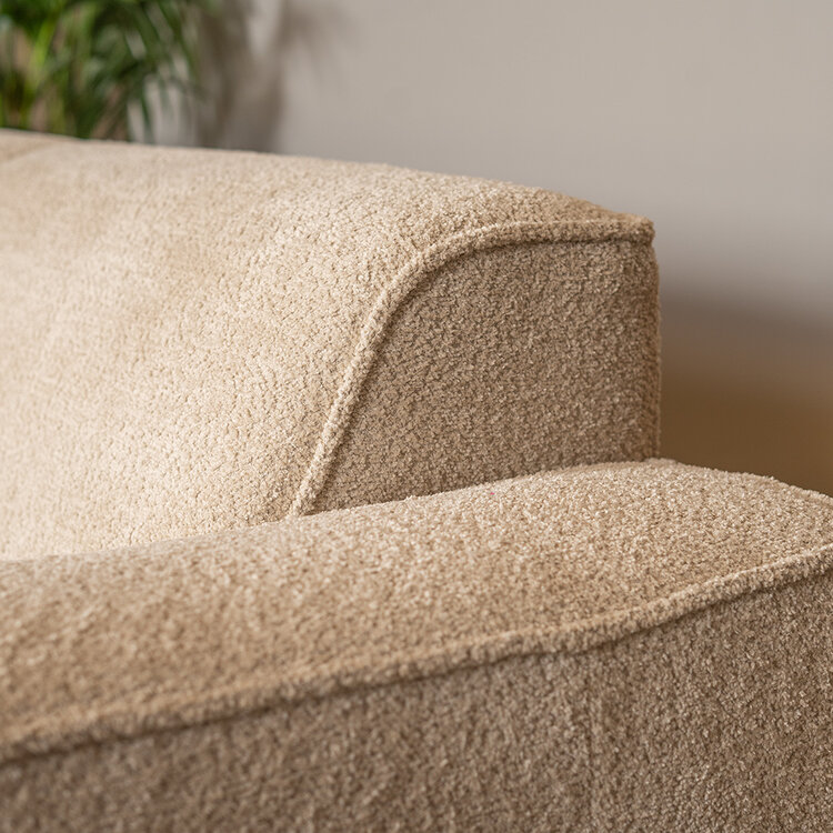 Scandinavische bank 2,5-zits Vegas bouclé beige