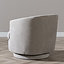 Scandinavische fauteuil Valerie draaibaar chenille taupe