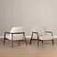 Scandinavische fauteuil Vidar linnen taupe