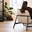 Scandinavische fauteuil Vidar linnen taupe