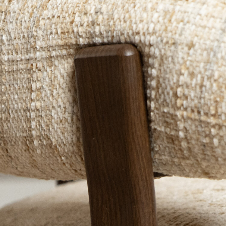 Fauteuil Grace chenille beige