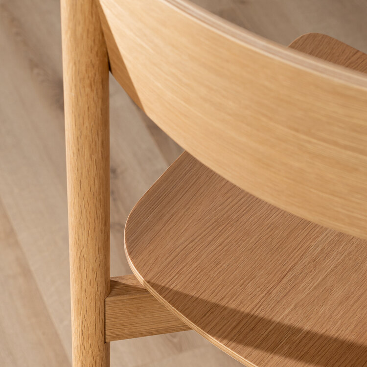 Scandinavische barkruk Miquel naturel eiken 78,5 cm