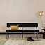 Velvet eetkamerbank Espen zwart 160 cm
