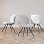 Scandinavische eetkamerstoel Fenris gerecyclede stof off white