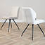 Scandinavische eetkamerstoel Fenris gerecyclede stof off white