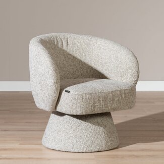 Fauteuil Lenn draaibaar chenille taupe