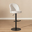 Barkruk Odin gemêleerde stof off white/zwart 63-83 cm