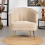 Velvet fauteuil Amy beige