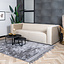 Velvet bank 3-zits en hocker Memphis beige