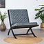 Design fauteuil Madrid velvet blauw
