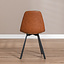 Industriële eetkamerstoel Logan cognac eco-leer