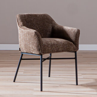Eetkamerstoel Nubo chenille mocha