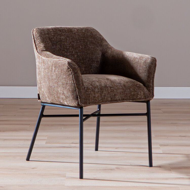 Eetkamerstoel Nubo chenille mocha