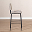 Scandinavische barkruk Espen taupe gerecyclede stof 64-77 cm