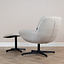 Draaifauteuil met hocker Santa linnen taupe