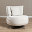 Fauteuil Fallon draaibaar gemêleerde stof beige