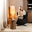 Fauteuil Fallon draaibaar gemêleerde stof beige