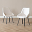 Scandinavische eetkamerstoel Lova gerecyclede stof off white