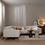 Hoekbank Vegas stof chenille wit/beige links/rechts