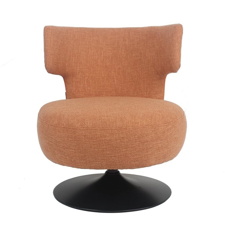 Fauteuil Metro draaibaar linnen koper