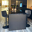 Industriële barkruk Boston leer antraciet 60-76 cm - draaibaar