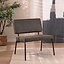 Industriële fauteuil Espen antraciet eco-leer