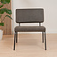 Industriële fauteuil Espen antraciet eco-leer
