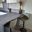 Industriële barkruk Boston leer olijfgroen 60-76 cm - draaibaar