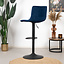 Velvet barkruk Frenkie blauw 60-76 cm