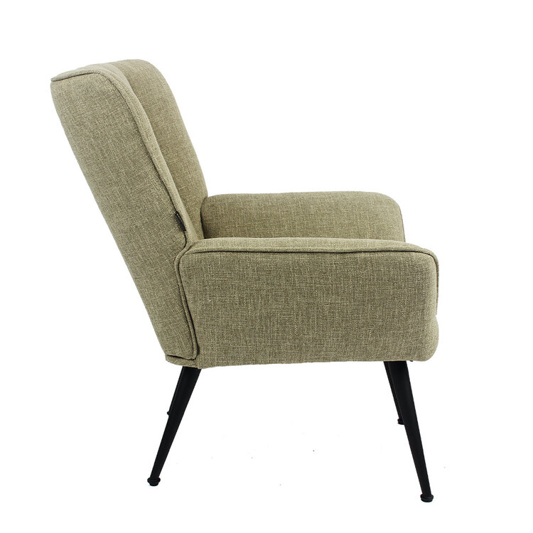 Fauteuil City linnen olijfgroen