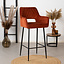 Velvet barkruk Mika koper 78 cm