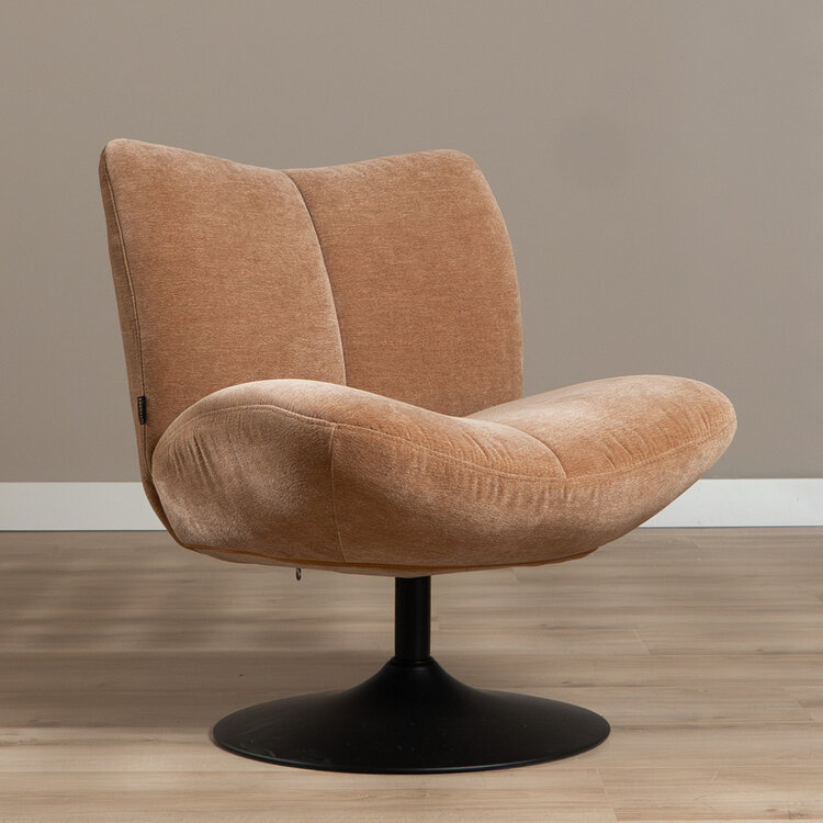 Draaifauteuil Lise chenille terracotta
