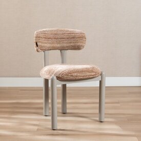 Eetkamerstoel Bolt chenille beige/pink