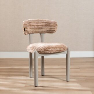 Eetkamerstoel Bolt chenille beige/pink