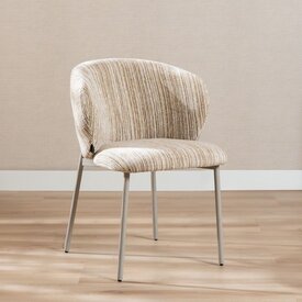 Eetkamerstoel Milo chenille beige/taupe