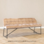 Velvet eetkamerbank Janna taupe 220 cm