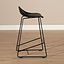 Scandinavische Barkruk Ellen zwart 66cm