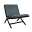 Design fauteuil Madrid velvet blauw