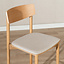 Scandinavische barkruk Inez naturel eiken/ off white 70 cm