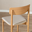 Scandinavische barkruk Inez naturel eiken/ off white 70 cm