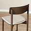 Scandinavische barkruk Inez walnoot/ off white 70 cm