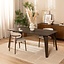 Eettafel Flint walnoot 180 x 90 cm