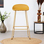 Barkruk Ellen geel Scandinavisch design 76 cm