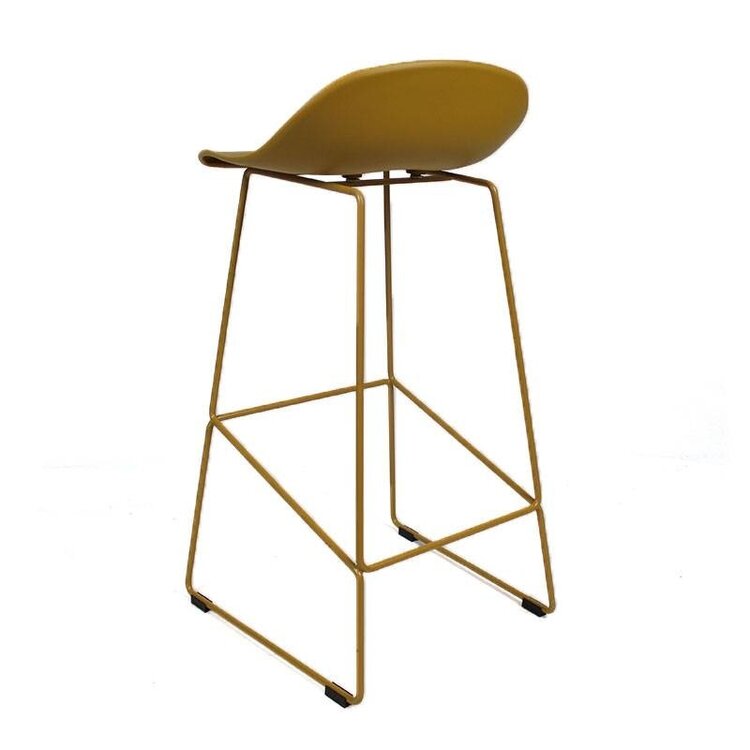 Barkruk Ellen geel Scandinavisch design 76 cm